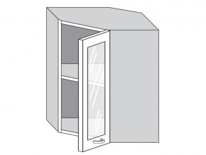 1.60.3у Шкаф настенный (h=720) угловой на 600мм со стекл. дверцей в Миассе - miass.magazin-mebel74.ru | фото