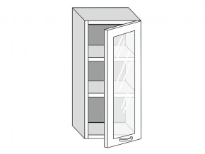 19.40.3 Шкаф настенный (h=913) на 400мм с 1-ой стекл. дверцей в Миассе - miass.magazin-mebel74.ru | фото