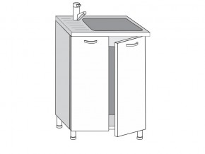 2.60.2мн Шкаф-стол на 600мм под накладную мойку с 2-мя дверцами в Миассе - miass.magazin-mebel74.ru | фото