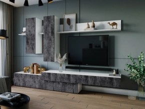 Гостиная Фрида белый, цемент в Миассе - miass.magazin-mebel74.ru | фото