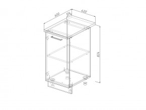 Н 40 Модуль нижний Без Столешницы МН 40 в Миассе - miass.magazin-mebel74.ru | фото