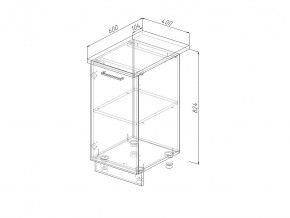 Н 40 Модуль нижний Без Столешницы МН 40 в Миассе - miass.magazin-mebel74.ru | фото