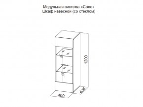 Шкаф навесной (со стеклом) в Миассе - miass.magazin-mebel74.ru | фото