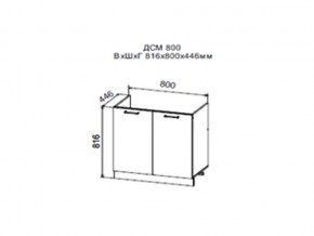 Шкаф нижний ДСМ800 под мойку в Миассе - miass.magazin-mebel74.ru | фото