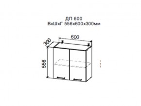 Шкаф верхний ДП600мм с 2-мя дверками в Миассе - miass.magazin-mebel74.ru | фото