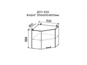 Шкаф верхний ДПУ600 угловой в Миассе - miass.magazin-mebel74.ru | фото
